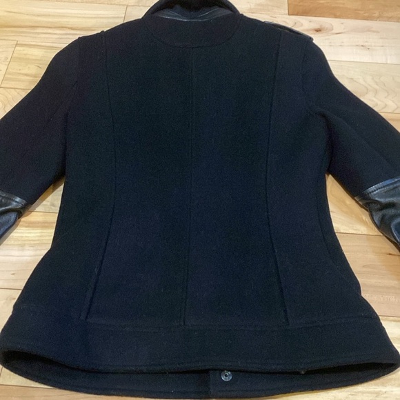 Obakki Moto Wool and Leather-Trimmed Jacket - Picture 7 of 16